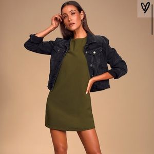 Lulus Green shift and shout dress - medium